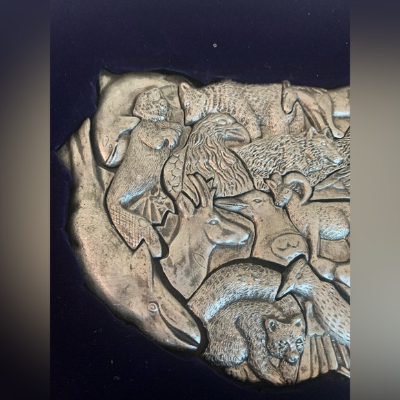 RARE & RETIRED - FRED SZATKOWSKI Pewter Cast USA 3D USA Animal Map - Picture 4 of 7